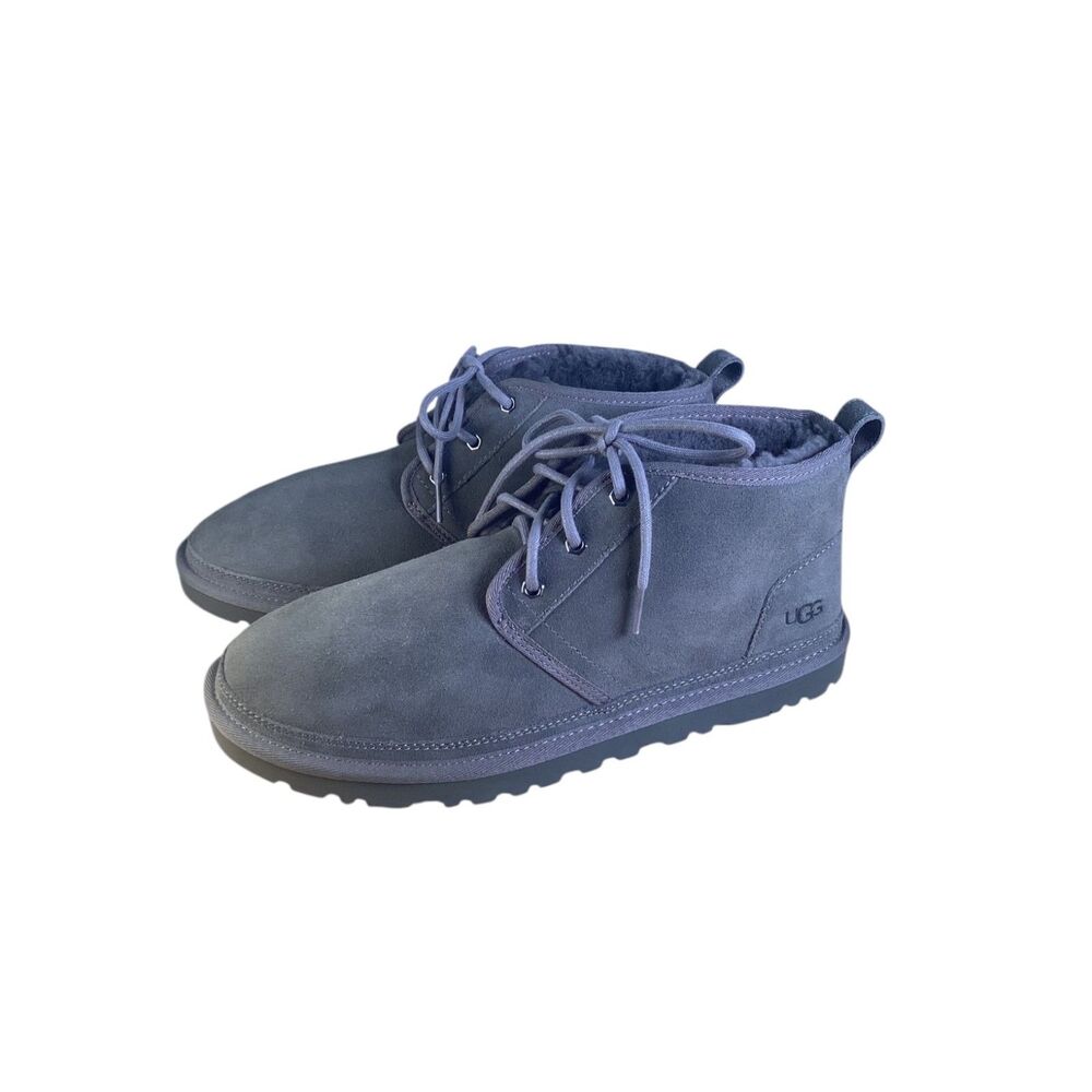 UGG Men's Neumel Boots Gray Charcoal Suede Lace Up Chukka Size 10 NEW